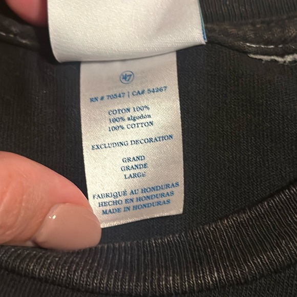 NWT sz L Stoney Clover Lane X '47 Denver Broncos Glitter Rocker Vintage Tee - Picture 9 of 9